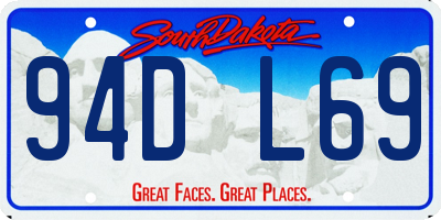 SD license plate 94DL69