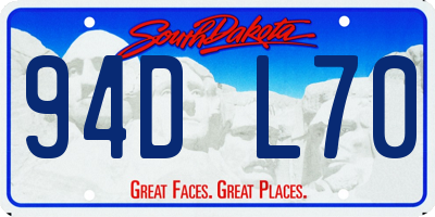 SD license plate 94DL70