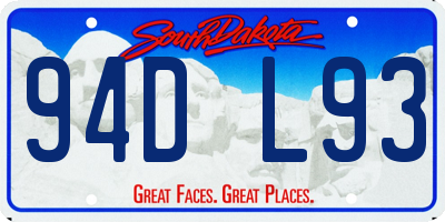 SD license plate 94DL93