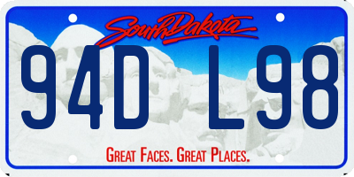 SD license plate 94DL98