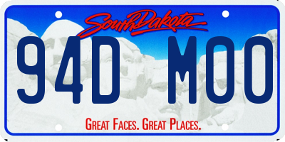 SD license plate 94DM00