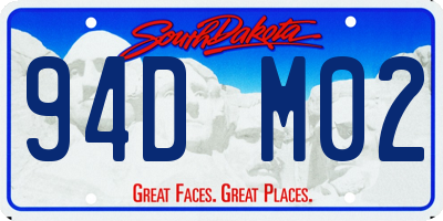 SD license plate 94DM02