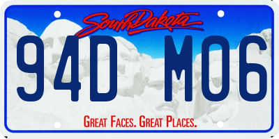 SD license plate 94DM06
