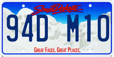 SD license plate 94DM10