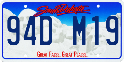 SD license plate 94DM19