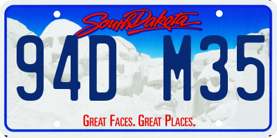 SD license plate 94DM35