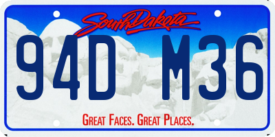 SD license plate 94DM36