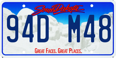SD license plate 94DM48