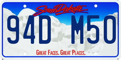 SD license plate 94DM50