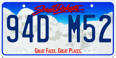 SD license plate 94DM52
