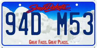 SD license plate 94DM53