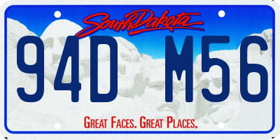 SD license plate 94DM56