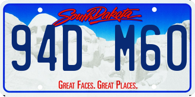 SD license plate 94DM60