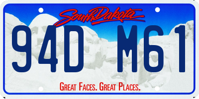 SD license plate 94DM61