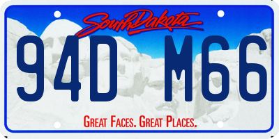 SD license plate 94DM66