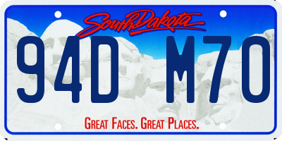 SD license plate 94DM70