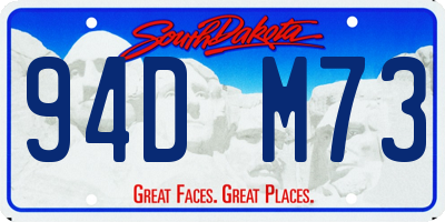 SD license plate 94DM73