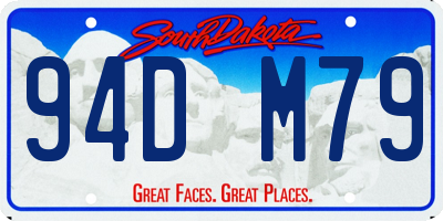 SD license plate 94DM79