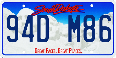 SD license plate 94DM86