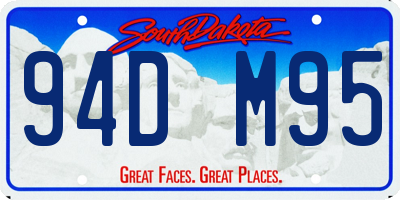 SD license plate 94DM95