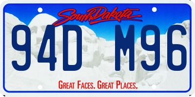 SD license plate 94DM96