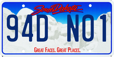 SD license plate 94DN01