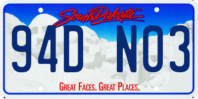 SD license plate 94DN03