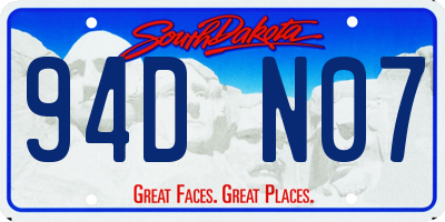SD license plate 94DN07