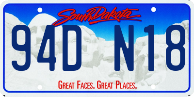 SD license plate 94DN18