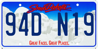 SD license plate 94DN19
