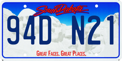 SD license plate 94DN21