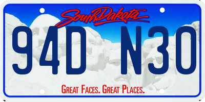 SD license plate 94DN30