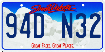 SD license plate 94DN32