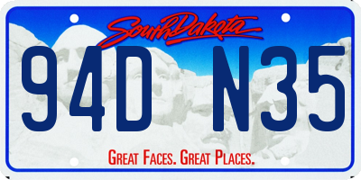 SD license plate 94DN35