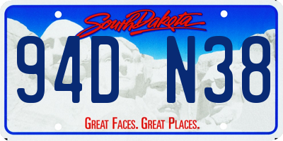 SD license plate 94DN38