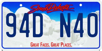 SD license plate 94DN40