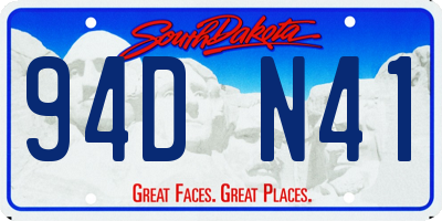 SD license plate 94DN41