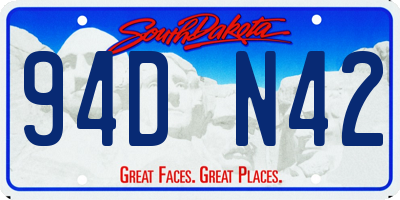 SD license plate 94DN42