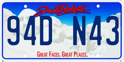 SD license plate 94DN43