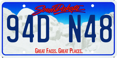 SD license plate 94DN48
