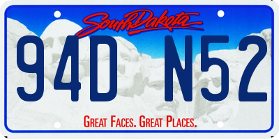 SD license plate 94DN52