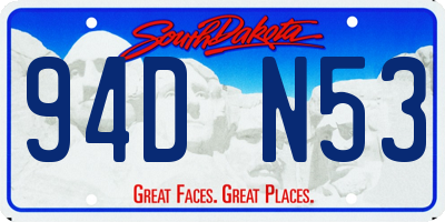 SD license plate 94DN53