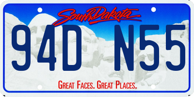 SD license plate 94DN55