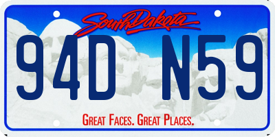 SD license plate 94DN59