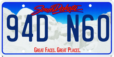 SD license plate 94DN60