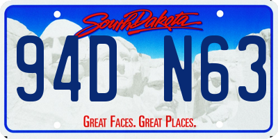 SD license plate 94DN63