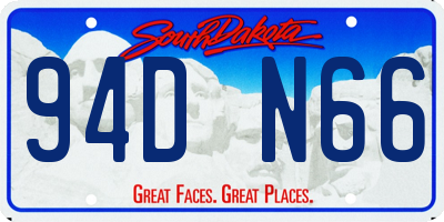 SD license plate 94DN66