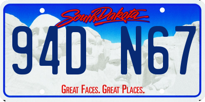 SD license plate 94DN67