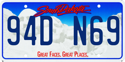 SD license plate 94DN69