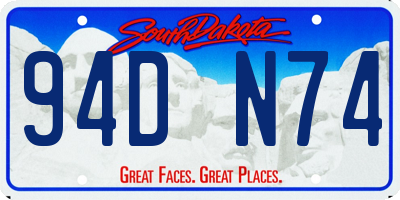 SD license plate 94DN74